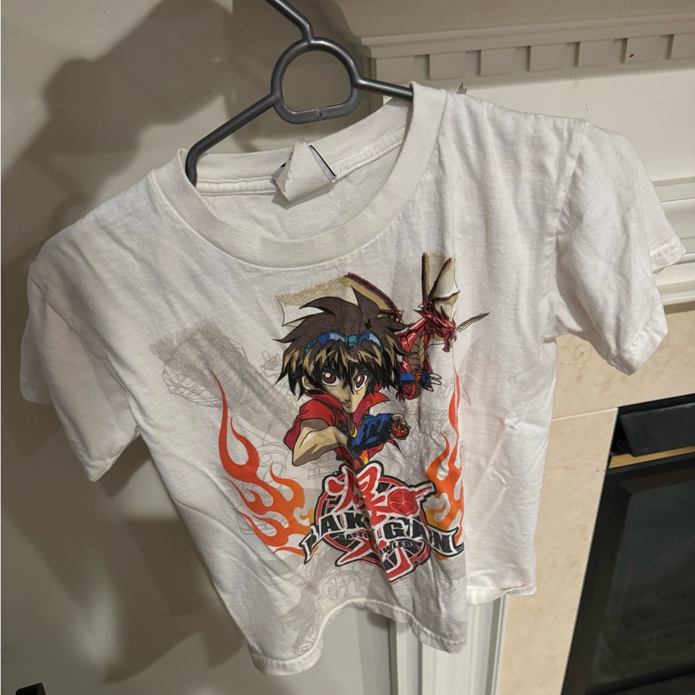 Bakugan short sleeve graphic tshirt, white, xs